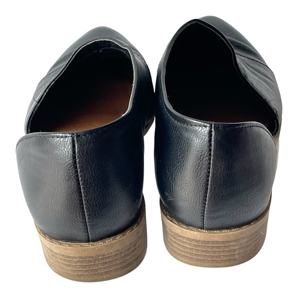 SERRA Womens Black Leather Flats Loafer Cut Out Boots Slip On Comfort Shoes, 9 - Picture 5 of 6